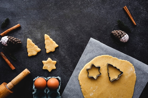 Gingerbread cookie dough for Christmas