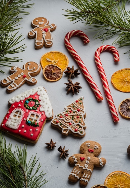 Gingerbread cookies for christmas Festive, sweet pastry, . Beautiful, spice. Christmas concept