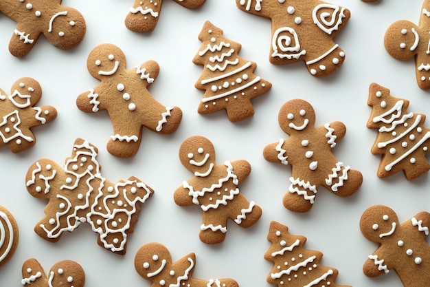 Photo gingerbread cookies in different shapes