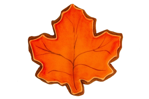 Gingerbread cookies in the form of a maple leaf