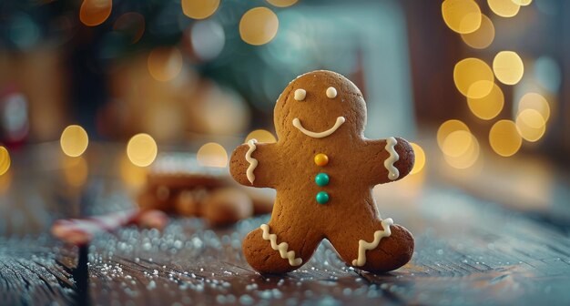 Photo gingerbread man closeup