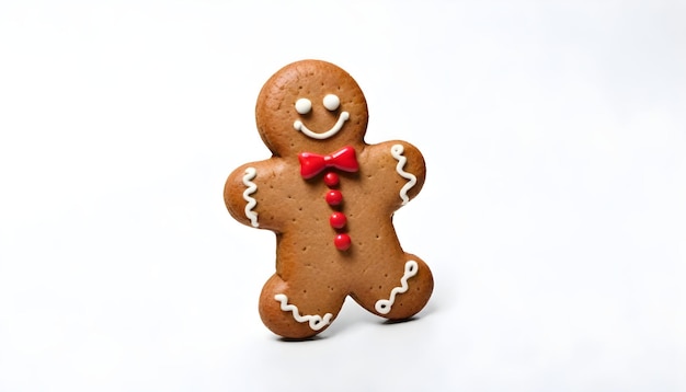 a gingerbread man isolated on white background