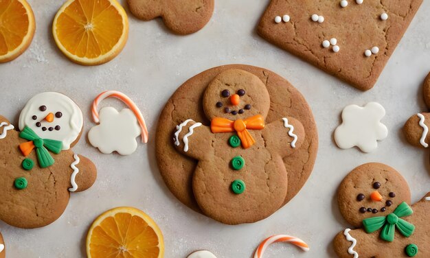 Photo a gingerbread man made by a gingerbread man