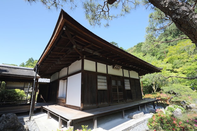 Ginkakuji temple in Kyoto Japan