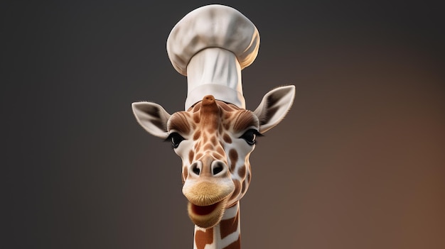 giraffe in a chef hat cute giraffe chef mascot