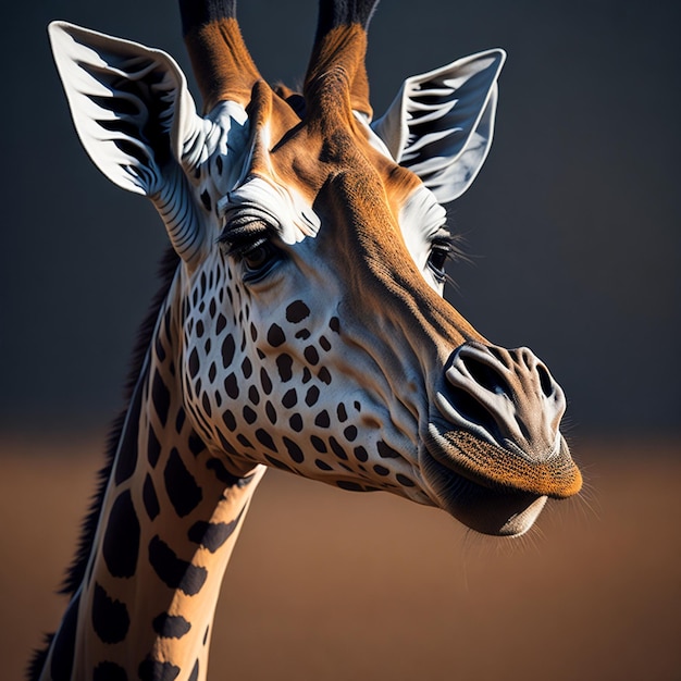 Giraffe head close up Wildlife animal African safari