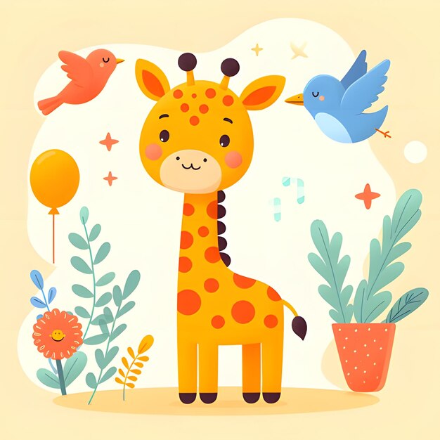 Photo giraffe illustration