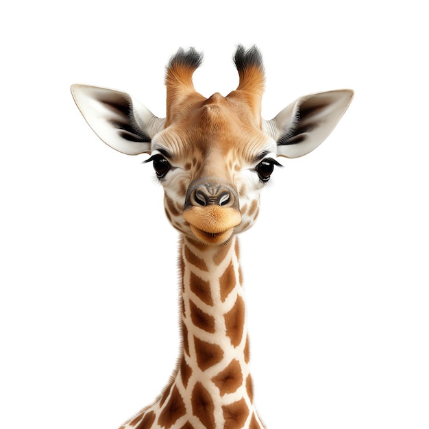 a giraffe looking at the camera