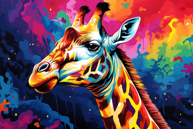 Giraffe's Airbrush Painting