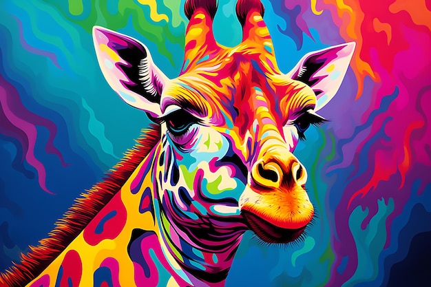 Giraffe's Airbrush Painting