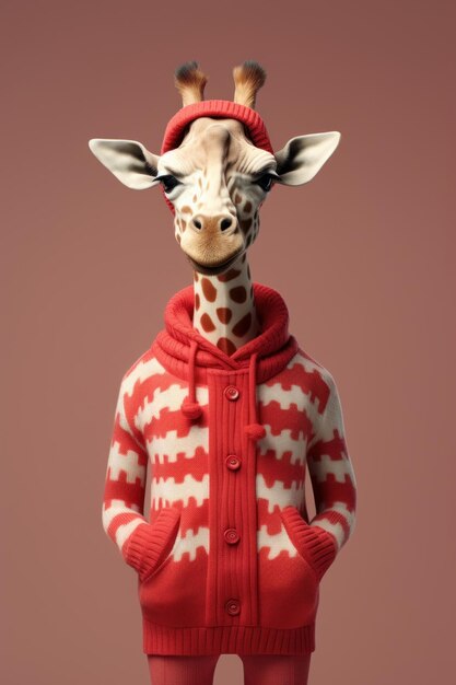 Giraffe sweater mammal animal