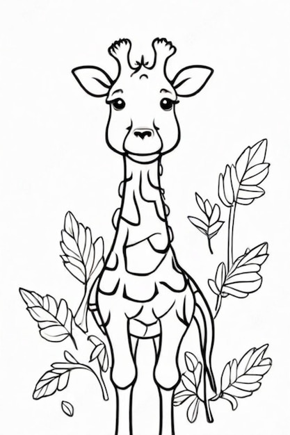 a giraffe with a giraffe on it and a drawing of a giraffe