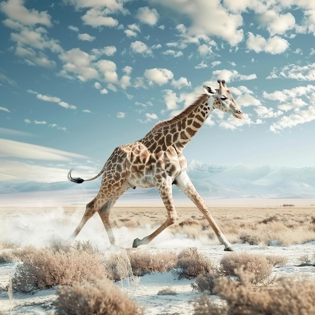 Photo giraffes in the savannah kenya wildlife photography