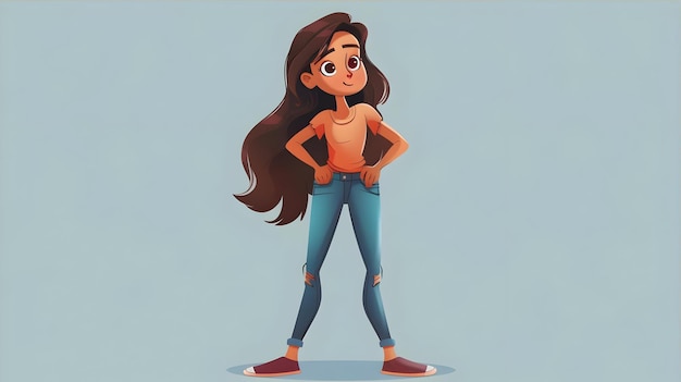 A Girl Cartoon Character