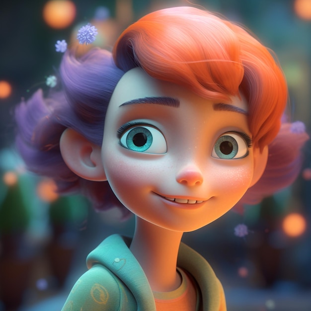 A girl cartoon character