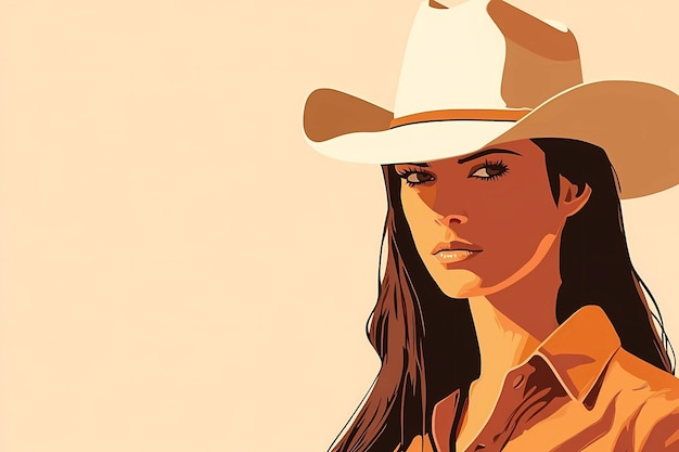 a girl in a cowboy hat is standing in a corner