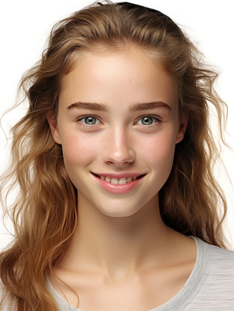 girl face with detailed skin texture