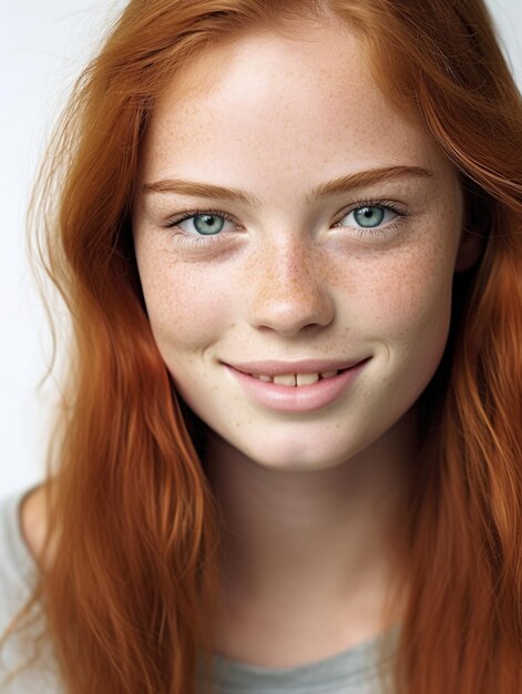 girl face with detailed skin texture