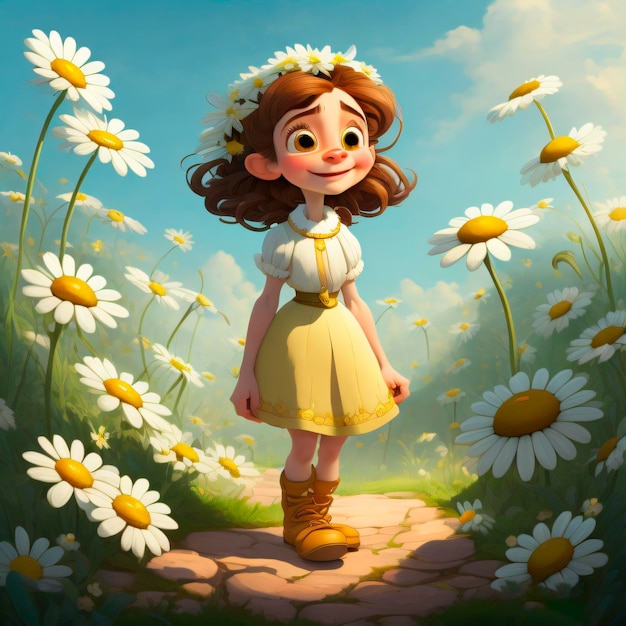 girl in flowers