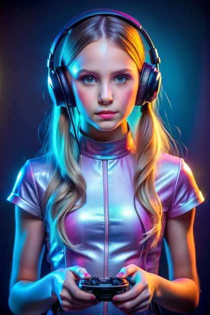 A Girl in a Gaming Dress HyperRealistic