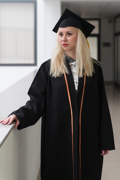 Girl Graduating High School Celebrating Academic Achievement