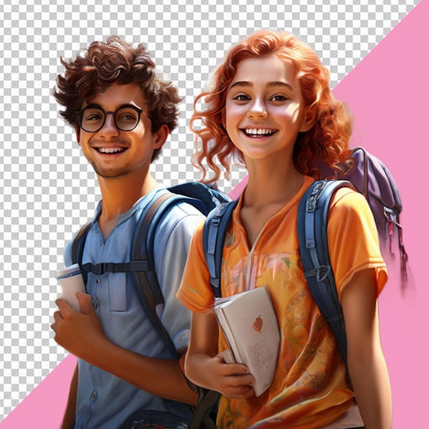 a girl and a guy are posing for a photo