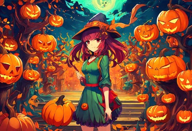 Girl Halloween Anime