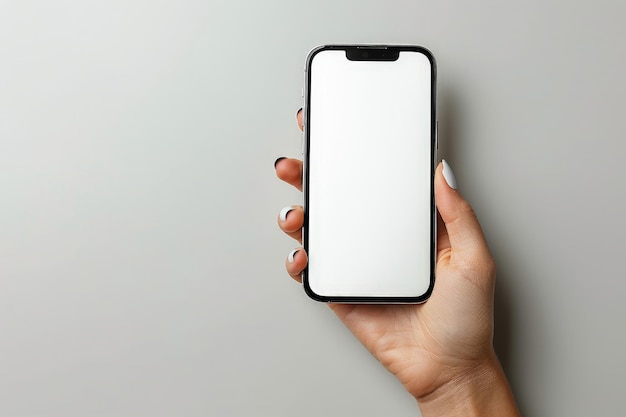 Girl hand Holding Iphone 15 Mobile Mockup