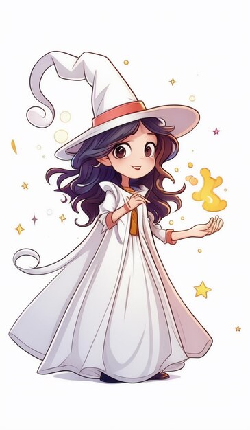 a girl in a hat with a yellow star on her hat