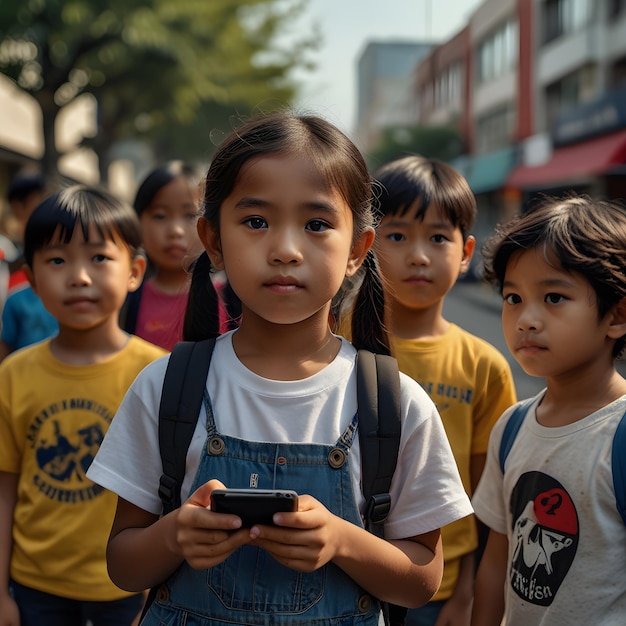 A girl Holding a phone