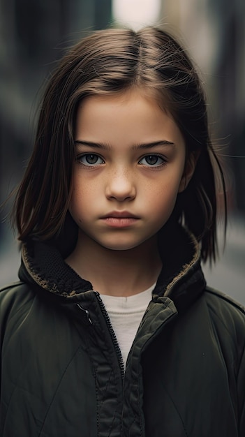 a girl looking at the camera