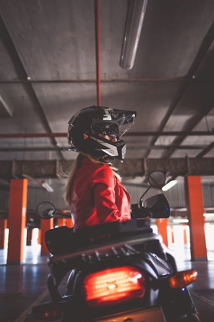 Girl on a motorcycle