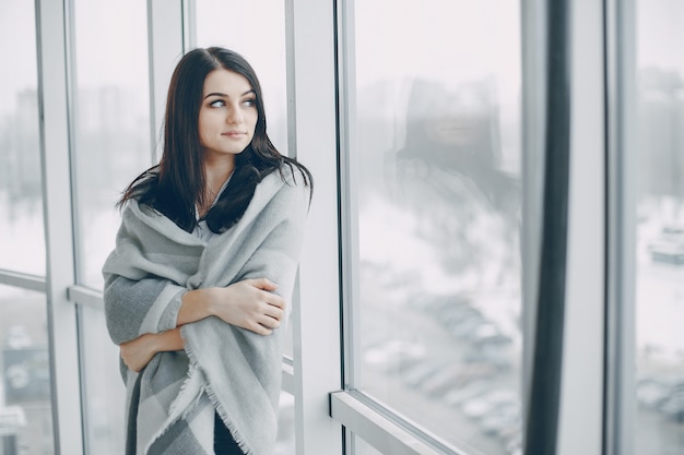 girl near window