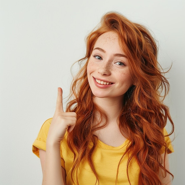 Girl Pointing To Space and Happy Women