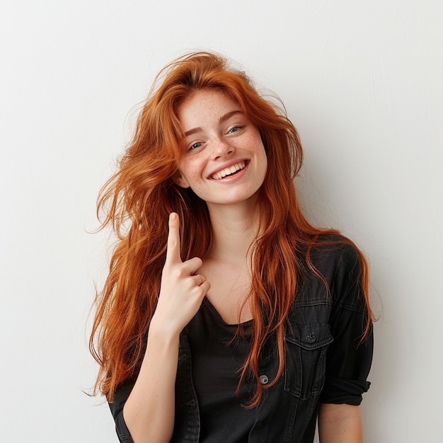 Girl Pointing To Space and Happy Women