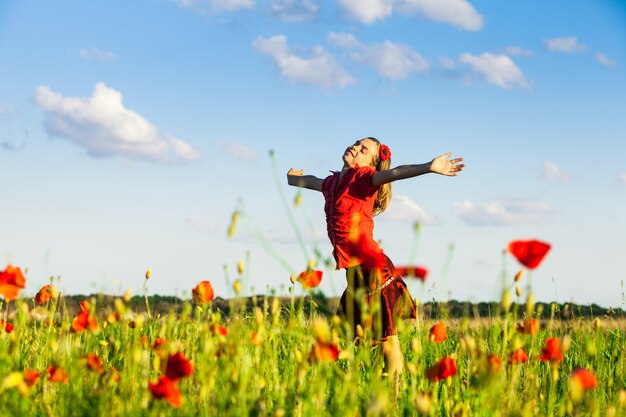 Girl in poppies