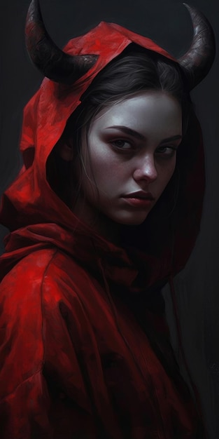 A girl in a red hood