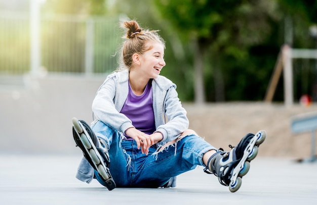 Girl roller skater