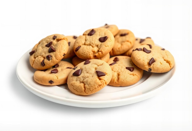 Girl scout cookies on a white plate in a studio shot with a solid background