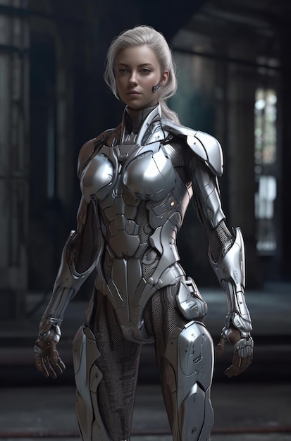 The girl in the silver suit