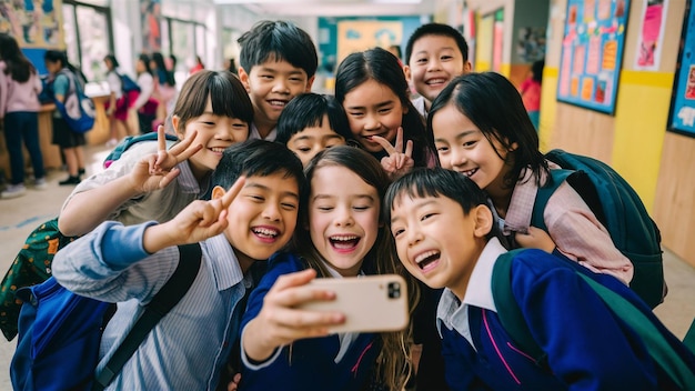 a girl taking a picture with a camera with a girl taking a picture of her