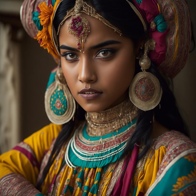 Girl in traditional costume