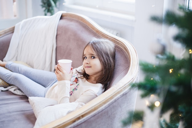 Girl waiting for new year