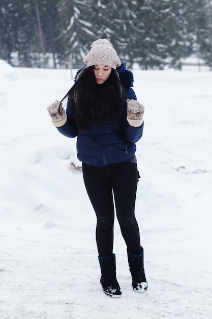 Girl in winter