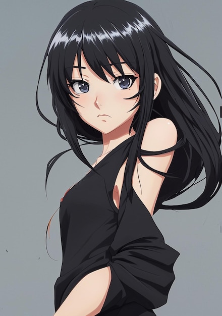 A girl with black hair