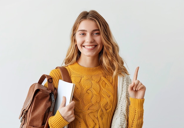 Photo a girl with a book in her hand