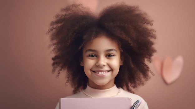 A girl with a book in her hands