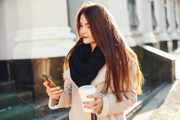 Girl with coffee