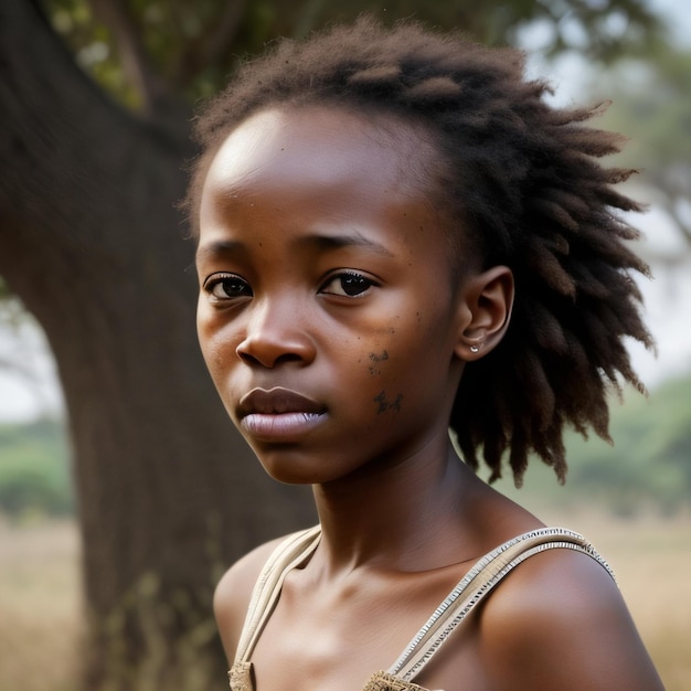 A girl with dreadlocks and a shirt that says " i am a girl ".