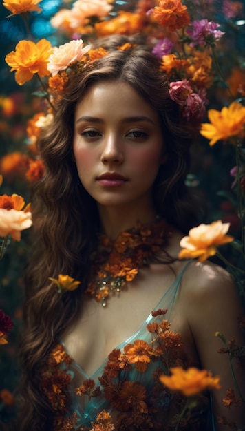 Girl with flower